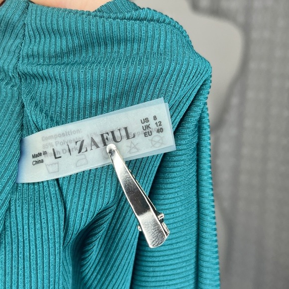 Zaful High Waisted Bikini Palm Leaf Print Criss Cross Back Swimsuit Size‎ L / 8 - Picture 6 of 6